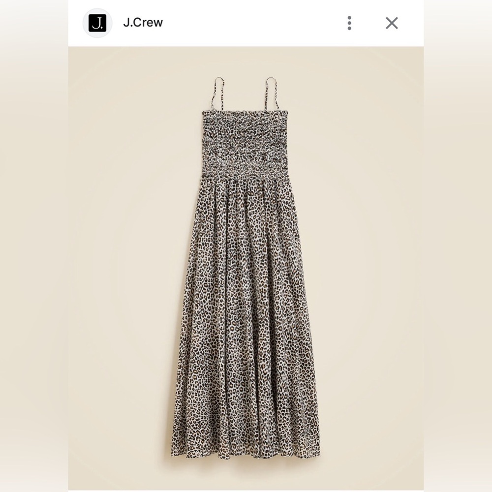 J. Crew Animal Print Maxi Dress
